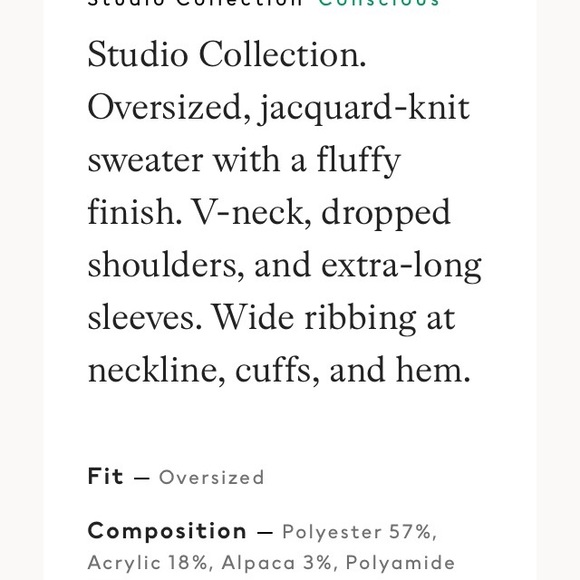 H&M Studio AW2021 Oversized Fluffy Sweater - Picture 5 of 5